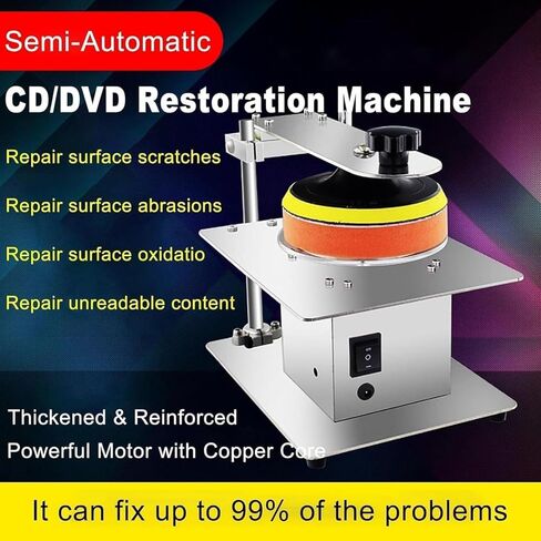 200w Disc Cleaning Equipment, Disc Polishing Machine, With 2 Polishing Cotton Adjustable Speed Stainless Steel Body For Disc Grinding & Data Recovery. in Kuwait