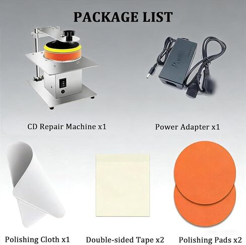 200w Disc Cleaning Equipment, Disc Polishing Machine, With 2 Polishing Cotton Adjustable Speed Stainless Steel Body For Disc Grinding & Data Recovery. in Kuwait