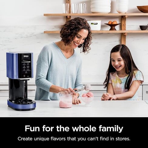Ninja NC301 CREAMi, Ice Cream, Gelato, Milkshake, Sorbet, and Smoothie Bowl Maker, 7 One-Touch Programs, Blue (Renewed) in Saudi Arabia