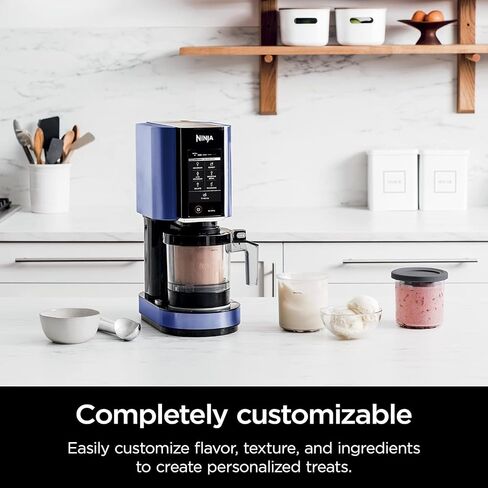 Ninja NC301 CREAMi, Ice Cream, Gelato, Milkshake, Sorbet, and Smoothie Bowl Maker, 7 One-Touch Programs, Blue (Renewed) in Saudi Arabia