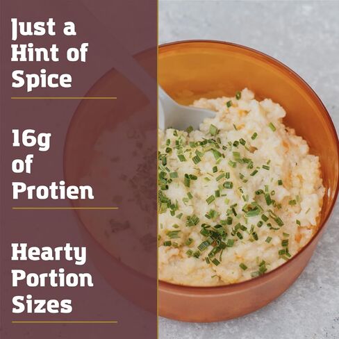 Packit Gourmet West Memphis Grits Soufflé | Premium Freeze Dried Backpacking & Camping Food | Large Portions | High Protein | Just Add Water Meal | All-Natural Ingredients | Made in USA | Freeze-Dried and Dehydrated Foods in Saudi Arabia