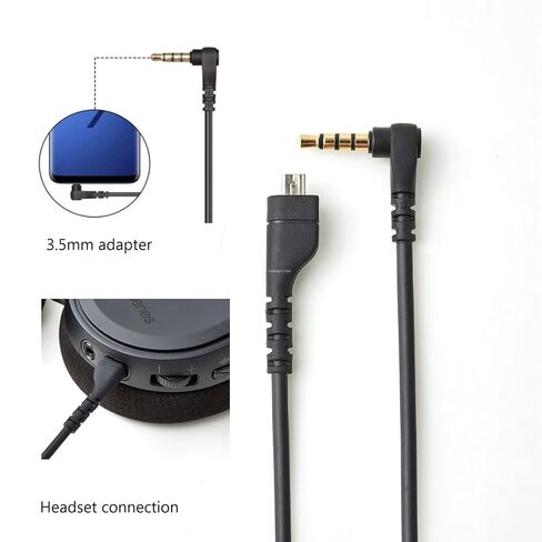 Replacement Audio Cable Cord, Compatible for SteelSeries Arctis 3 /Arctis 5/ Arctis 7 /Arctis Pro Wireless Gaming Headphones (Audio Cable, Black) in Saudi Arabia