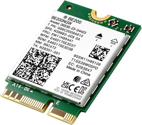 FENVI BE200NGW WiFi 7 Wireless Card,5800Mbps Tri-Band 6GHz/5GHz/2.4GHz with Intel BE200, Bluetooth 5.4,M.2 2230 E-Key for Intel 12th Gen+ Gaming Laptop PC, 8K Streaming Network Adapter in Saudi Arabia