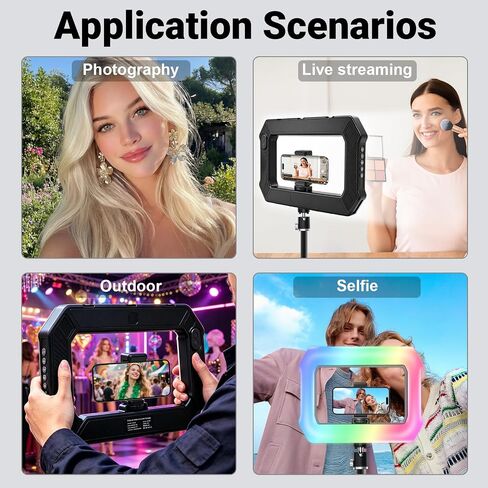 360 Photo Booth Machine 31.9in 3-6 PPL for Parties,Free Custom Logo,RGB Square Lights Long Battery Life 6-8H,Portable Automatic Slow Motion 360 Spin Camera Booth for Party (31.9"/80cm) in Saudi Arabia