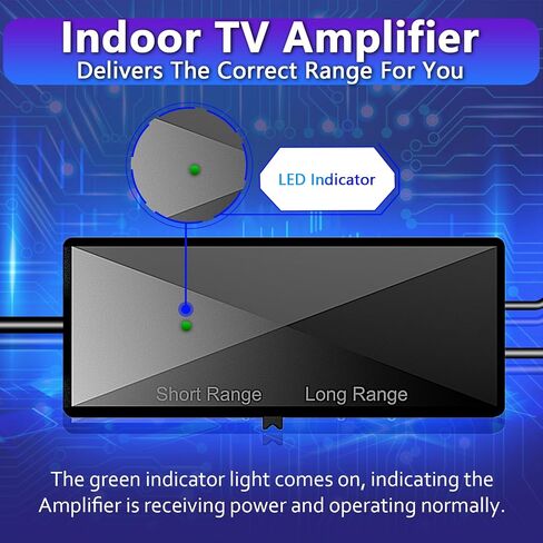 2026 TV Antenna Amplifier Signal Booster, High Gain Digital HDTV Antenna Booster, TV Signal Amplifier for Indoor & Outdoor Antennas, Low Noise UHF/VHF Reception, USB Powered, Smart TV Compatible in Saudi Arabia
