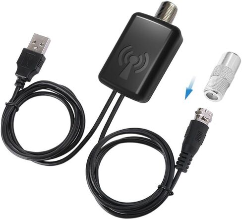 TV Antenna Amplifier, Antenna Signal Booster for TV Indoor, Low Noise/Clears Up Pixelated Amplifier, High Gain Signal Booster, USB Powered with LTE Filter Kit in Saudi Arabia