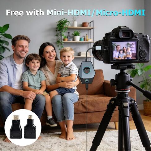 Wireless HDMI Transmitter & Receiver 4K, 2.4/5G Screen Mirror Display Adapter & Extender Kit, Cast Video Audio from Laptop, Camera, PC, i-Pone, i-Pad, Tablet, PS 3/4 to Monitor, TV, Projector in Saudi Arabia