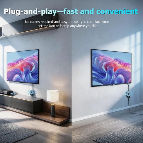 Wireless HDMI Transmitter & Receiver 4K, 2.4/5G Screen Mirror Display Adapter & Extender Kit, Cast Video Audio from Laptop, Camera, PC, i-Pone, i-Pad, Tablet, PS 3/4 to Monitor, TV, Projector in Saudi Arabia
