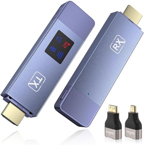 BRAIDOL Wireless HDMI kit Delivers Seamless 4K Video Transmission up to 1080p Output, Featuring Dual-Band 2.4G/5G connectivity & Plug-Play Function for Easy Streaming Between Your Devices & displays. in Saudi Arabia