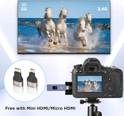 BRAIDOL Wireless HDMI kit Delivers Seamless 4K Video Transmission up to 1080p Output, Featuring Dual-Band 2.4G/5G connectivity & Plug-Play Function for Easy Streaming Between Your Devices & displays. in Saudi Arabia