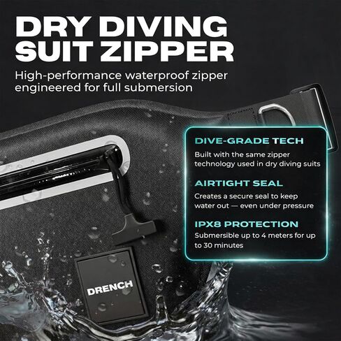 DRENCH Waterproof Fanny Pack with Floating Phone Pouch, IPX8 Submersible Waist Pack Dry Bag for Swimming, Snorkeling, Kayaking & SUP, Waterproof Belt Bag for Beach, Travel & Water Sports in Saudi Arabia