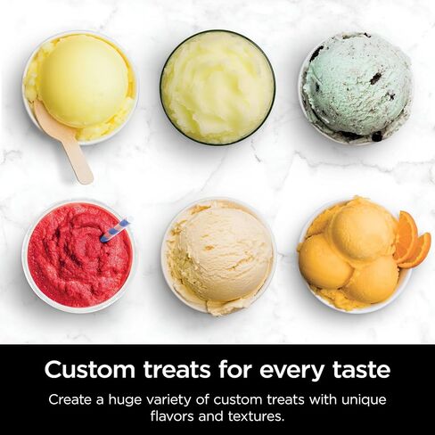 Ninja (Refurbished) NC501 CREAMi Deluxe 11-in-1 Ice Cream & Frozen Treat Maker with 2 XL Family Size Pint Containers, Black (Renewed) in Saudi Arabia