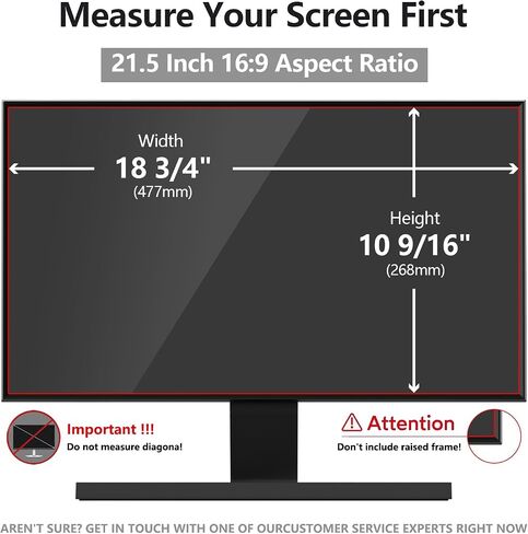2 Pack 21.5 Inch Computer Privacy Screen Shield for 16:9 Widescreen Desktop | Anti-Glare Blue Light Privacy Filters; Anti Spy Privacy Screen Protector Film in Saudi Arabia