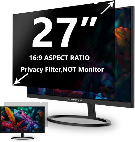 40 Inches Privacy Screen Filter for Ultrawide 21:9 Curved Monitor | Removable | Computer Privacy Shield | Anti-Glare | Anti- Blue Light Protector in Saudi Arabia
