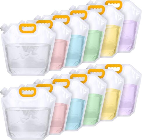 Tessco for you 8 Pack 1.3 Gallon Collapsible Water Bags, Clear in Kuwait