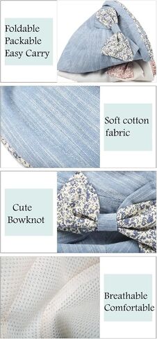 CACUSS Women's Foldable Floral Bucket Hat Rolled Brim with Bowknot in Saudi Arabia