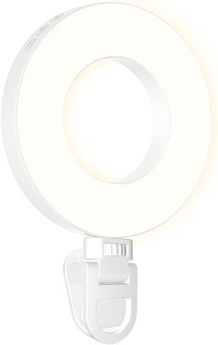 LITTIL Selfie One Pro - Ring Light for Phone, iPhone, Android or Laptop | 3 Adjustable Light Modes | Rechargeable Batteries | Removeable Clip | Perfect for Beauty, Influencers, Creators in Saudi Arabia