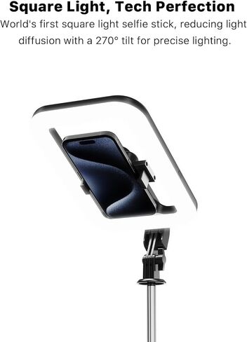 M MYBAT PRO 9" Outdoor Selfie Light - 72" Extendable Tripod Stand with 4-Leg Base, Portable Dimmable LED Lights for Travel/Camping/Riding, Phone Holder & Wireless Remote for YouTube/TikTok/Video in Saudi Arabia