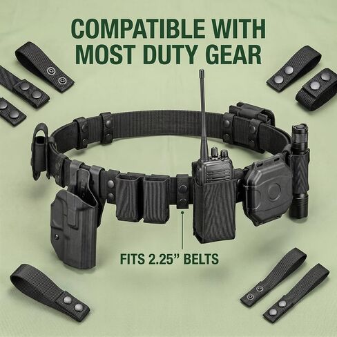 9 Pack Duty Belt Keepers, 1" Nylon Double Snap Belt Holders for 2.25" Tactical Belts in Saudi Arabia