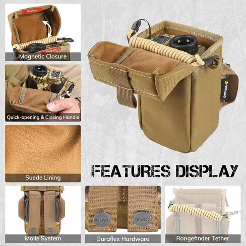 VOTAGOO Rangefinder Pouch with Protective Padding and Quick-Release Buckle, Molle Compatiblefor Binocular Packs, Tactical Hunting Bag Accessory in Saudi Arabia