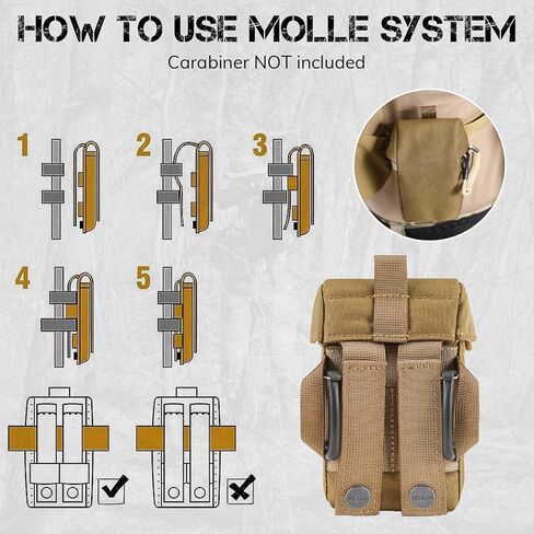 VOTAGOO Rangefinder Pouch with Protective Padding and Quick-Release Buckle, Molle Compatiblefor Binocular Packs, Tactical Hunting Bag Accessory in Saudi Arabia