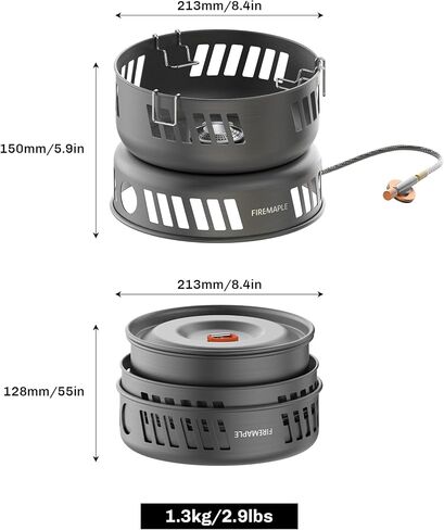 Fire Maple Versatile Outdoor Cooking Set Gas Stove Camping Cookware Kit | Aluminum Alloy & Stainless Steel, 3000W High-Power Output, Fuel Consumption: 215g/h, Weight: 2.9lbs in Saudi Arabia