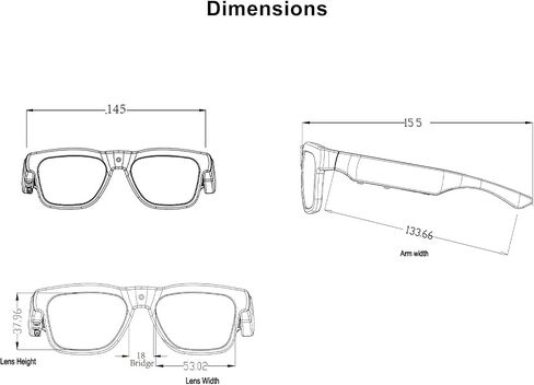 OHO 4K Ultra-Lightweight Smart Glasses, AI Chat & Real-Time Translation, OHO App Supported, Record-While-Charging, UV400 Lens in Saudi Arabia
