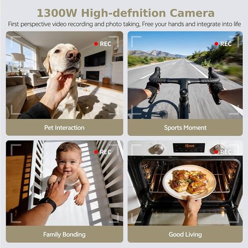 AI Smart Glasses with 13MP Camera, Bluetooth Audio, Voice Control and Real-Time Translation, Open-Ear Smart Eyewear for Travel, Work and Daily Use in Saudi Arabia