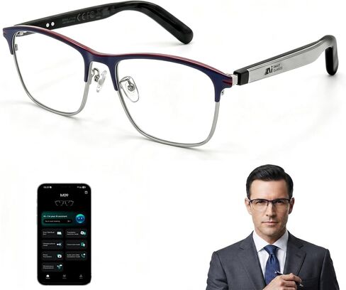 Smart Bluetooth Glasses Translator - 164 Languages, Travel & Business | Real-Time Translation, Photochromic Lenses, Open-Ear Audio, Hands-Free Controls, All-Day Comfort, Works with Android iOS in Saudi Arabia
