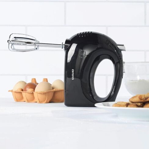 AIWA 5-Speed Hand Mixer with Eject Button, Electric Handheld Mixer for Cream, Batter, Eggs & Baking, Stainless Steel Beaters, Dishwasher-Safe, Lightweight Compact Design, Black in Saudi Arabia
