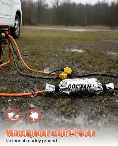 Waterproof Extension Cord Connection Cover, RV Outdoor Extension Cord Cover | Outdoor Plug Connection Protector for RV, Generator, Lawn & Garden, UV-Resistant, Dirt-Resistant, Weatherproof in Saudi Arabia