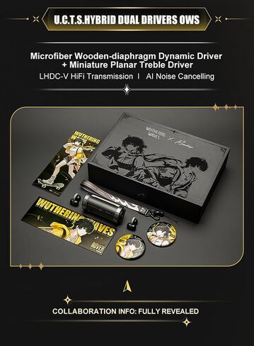 Moondrop x Wuthering Waves U.C.T.S. Hybrid Dual Drivers OWS Al Noise Cancelling LHDC-V Gaming Headset Online Interactive DSP LE Audio Wireless Headphone (English Version) in Saudi Arabia