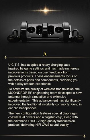 Moondrop x Wuthering Waves U.C.T.S. Hybrid Dual Drivers OWS Al Noise Cancelling LHDC-V Gaming Headset Online Interactive DSP LE Audio Wireless Headphone (English Version) in Saudi Arabia