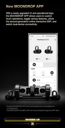 Moondrop x Wuthering Waves U.C.T.S. Hybrid Dual Drivers OWS Al Noise Cancelling LHDC-V Gaming Headset Online Interactive DSP LE Audio Wireless Headphone (English Version) in Saudi Arabia