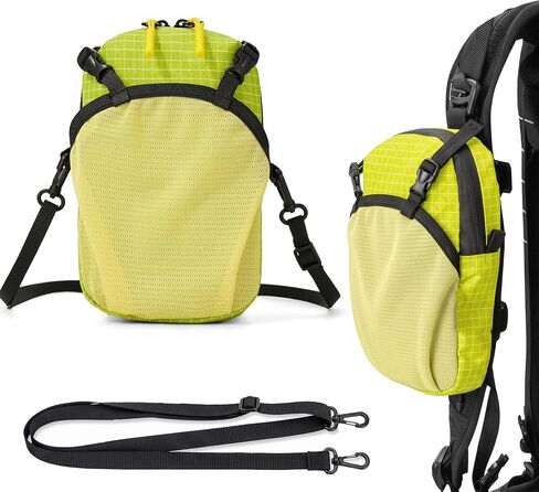 Backpack Strap Attachment Pouch, Portable Phone Pocket for Hiking | Water Bottle Holder for Cycling, Outdoor Travel, Easy Clip-on Backpack Strap, Free Hands, Lightweight, Outdoor Shoulder Bag in Saudi Arabia
