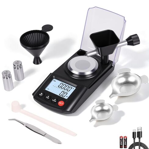 QP Reloading Scale 100g/0.001g, Grain & Milligram Scale for Powder Weighing | Digital Precision Scale with Target Weight Alert, PCS Counting, USB-C & Battery Powered, Reloading Powder Scale in Kuwait