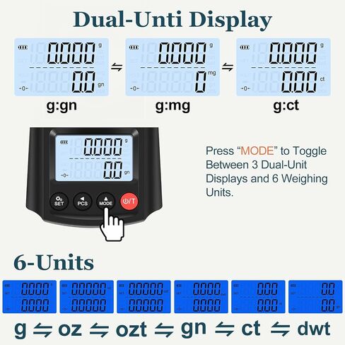 QP Reloading Scale 100g/0.001g, Grain & Milligram Scale for Powder Weighing | Digital Precision Scale with Target Weight Alert, PCS Counting, USB-C & Battery Powered, Reloading Powder Scale in Kuwait
