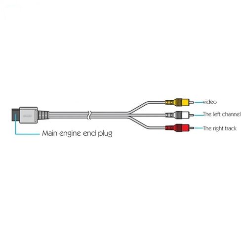 100pcs 1.8m Gold Plated 3 Cord Audio Video AV Composite Cable for Nintendo Wii Controller in Saudi Arabia