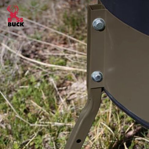 BOSS BUCK Durable Lightweight Barrel Band for Game Feeder | Fits Plastic or Metal 55 Gallon Drums | 20" Legs Included in Saudi Arabia