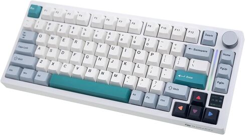 GK GAMAKAY TK75 V2 75% Silent Mechanical Keyboard with TFT Screen | Hot Swap RGB Bluetooth 5.0/2.4GHz Wireless/USB-C Wired PBT Cherry Profile Keycaps Gaming Keyboard in Saudi Arabia
