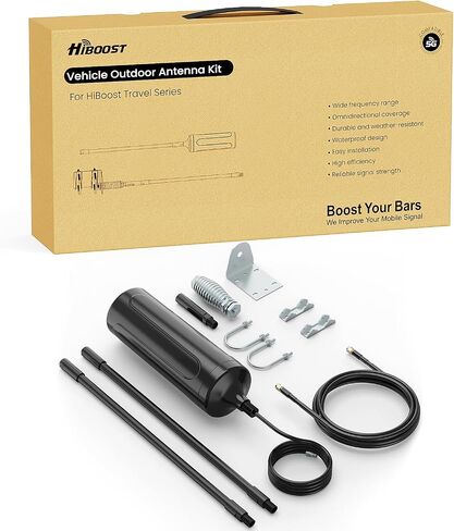 HiBoost Cell Phone Signal Boosters Outdoor Antenna with Installation Accessories for Travel 3.0 ExplorerX Truck RV Car in Saudi Arabia