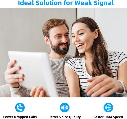 Cell Phone Booster for Home Office | 2 Inside Antennas| Boosts 5G & 4G LTE | Cell Phone Signal Booster for All U.S. Carriers| Up to 8000 Sq.Ft | FCC in Saudi Arabia