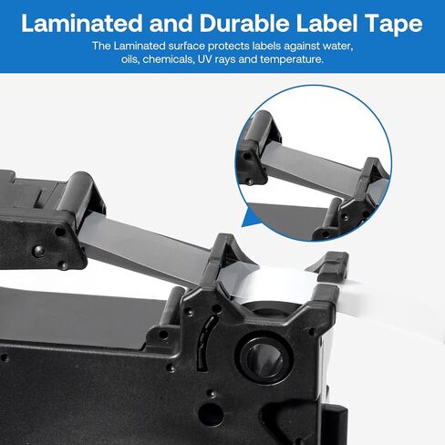 TZe-221 9mm 0.35" Label Tape, Black on White, Compatible for Brother TZe-221 TZe221 P Touch Label Maker Tape for Ptouch PT-D210 D200 D220 H110 D400 D600 PT1290, 6-Packs in Saudi Arabia