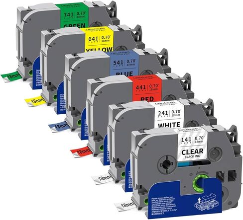 Labelwell 6-Pack TZe-231 TZ Tape 12mm 0.47 Laminated Multi Color 1/2" | Compatible for Brother P Touch Label Tape TZ TZe-231 131 431 531 631 for PTouch PT-H110 D210 D220 PT-H103W Label Maker in Saudi Arabia