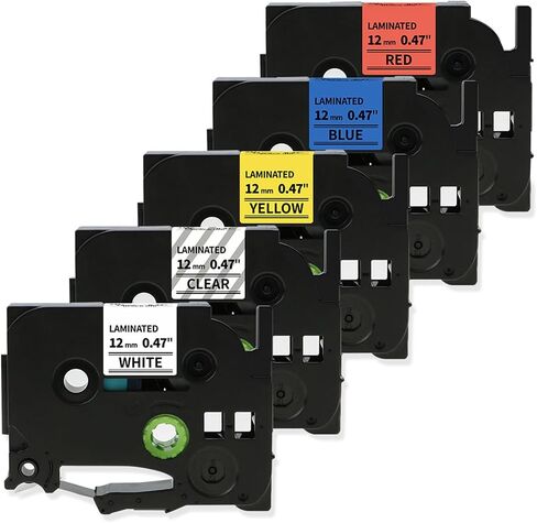 TZe 12mm 0.47 Laminated White Tape Compatible with Brother P Touch Label in Kuwait