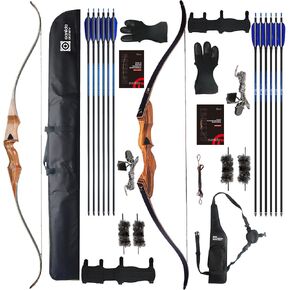 Sanlida Archery Royal X8 60" One-Piece Bow Kit and 58" Eagle X9 Hunting Recurve Bow Set (40lbs) in Kuwait