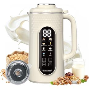 10 in 1 Nut Milk Maker Machine, 42oz IMD Screen Almond Milk Maker, Soy Milk Maker with Self-Cleaning, Delay Start, Keep Warm, Boil Water, Automatic Plant-Based Milk Maker for Soybean, Oat, Coconut in Saudi Arabia