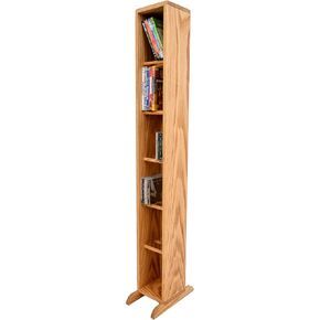 Wood Shed Hill 12 Series CD Storage Cabine, Real Oak Wood Media & Display Shelves, Handcrafted in The USA in Saudi Arabia