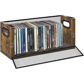 PUTNATRURE CD Storage Rack, 2 Pack Shelves Hold 76 CD Cases, Stackable CD Tower with Magnetic Opening Door for Easy Access, Desktop Music Organizer for Home and Office in Saudi Arabia