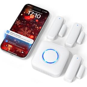 WiFi Door Sensor Chime, Smart Door Open Alert Window Sensor | For Business/Home/Kids Safety, Window Contact Alarm with Free App Notification, 500ft Range, 32 Melodies, 5 Volume Levels in Saudi Arabia